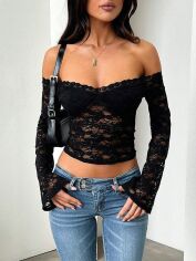 Акція на Топ жіночий SHEIN GD-00192935 XL Чорний від Rozetka