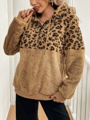 Акція на Худі жіноче SHEIN GD-00206642 L Коричневе від Rozetka