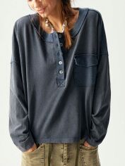 Акція на Лонгслів жіночий SHEIN GD-00195460 S Темно-сірий від Rozetka