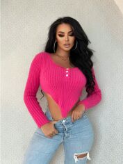 Акція на Джемпер жіночий SHEIN GD-00218822 L Фуксія від Rozetka