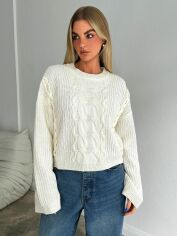 Акція на Джемпер жіночий SHEIN GD-00205882 M Білий від Rozetka