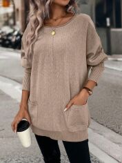 Акція на Джемпер жіночий SHEIN GD-00210778 L Кремовий від Rozetka