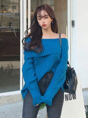 Акція на Джемпер жіночий SHEIN GD-00214771 S Синій від Rozetka