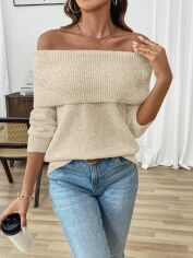 Акція на Джемпер жіночий SHEIN GD-00214661 S Бежевий від Rozetka
