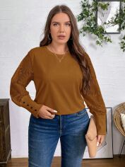 Акція на Джемпер жіночий SHEIN GD-00202454 3XL Коричневий від Rozetka