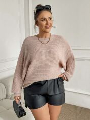 Акція на Джемпер жіночий SHEIN GD-00199899 0XL Рожевий від Rozetka
