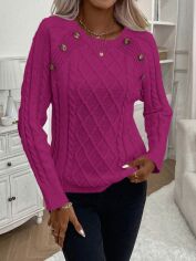 Акція на Джемпер жіночий SHEIN GD-00203928 S Фуксія від Rozetka