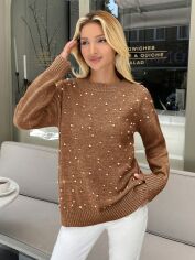 Акція на Джемпер жіночий SHEIN GD-00194384 L Коричневий від Rozetka