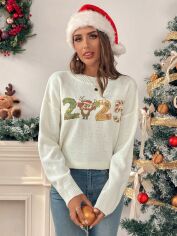 Акція на Джемпер жіночий SHEIN GD-00193932 S Бежевий від Rozetka