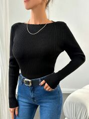 Акція на Джемпер жіночий SHEIN GD-00193986 S Чорний від Rozetka