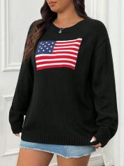 Акція на Джемпер жіночий SHEIN GD-00194070 1XL Чорний від Rozetka