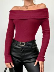 Акція на Джемпер жіночий SHEIN GD-00218451 XL Бордовий від Rozetka