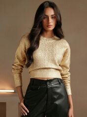 Акція на Джемпер жіночий SHEIN GD-00220617 L Золотистий від Rozetka