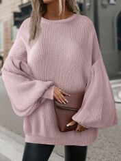 Акція на Джемпер жіночий SHEIN GD-00194610 0XL Світло-рожевий від Rozetka