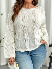 Акція на Джемпер жіночий SHEIN GD-00203108 3XL Бежевий від Rozetka