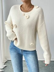 Акція на Джемпер жіночий SHEIN GD-00212444 S Білий від Rozetka
