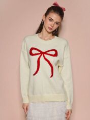 Акція на Джемпер жіночий SHEIN GD-00213507 S Кремовий від Rozetka