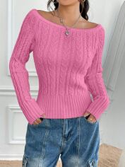 Акція на Джемпер жіночий SHEIN GD-00214737 XL Фуксія від Rozetka