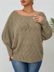 Акція на Джемпер жіночий SHEIN GD-00194430 1XL Хакі від Rozetka