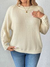 Акція на Джемпер жіночий SHEIN GD-00203777 2XL Кремовий від Rozetka