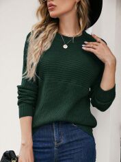 Акція на Джемпер жіночий SHEIN GD-00206696 0XL Темно-зелений від Rozetka