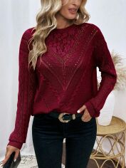 Акція на Джемпер жіночий SHEIN GD-00209116 XL Бордовий від Rozetka