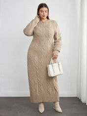 Акція на Сукня жіноча SHEIN GD-00194079 2XL Бежева від Rozetka