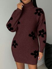 Акція на Сукня жіноча SHEIN GD-00221499 S Бордова від Rozetka