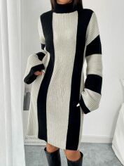 Акція на Сукня жіноча SHEIN GD-00213625 S Біло-чорна від Rozetka