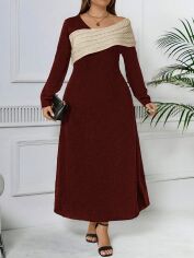 Акція на Сукня жіноча SHEIN GD-00194163 1XL Бордова від Rozetka