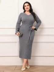 Акція на Сукня жіноча SHEIN GD-00194514 2XL Темно-сіра від Rozetka