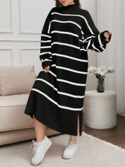 Акція на Сукня жіноча SHEIN GD-00194539 4XL Чорно-біла від Rozetka