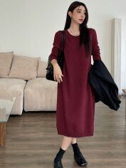 Акція на Сукня жіноча SHEIN GD-00214772 XL Бордова від Rozetka