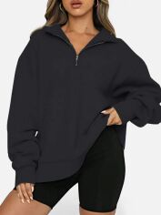 Акція на Толстовка жіноча SHEIN GD-00206763 5XL Темно-синя від Rozetka