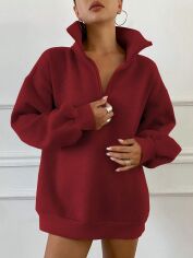 Акція на Толстовка жіноча SHEIN GD-00202508 S Бордова від Rozetka