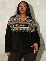 Акція на Толстовка жіноча SHEIN GD-00205924 2XL Чорна від Rozetka