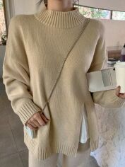 Акція на Светр жіночий SHEIN GD-00194663 XL Бежевий від Rozetka