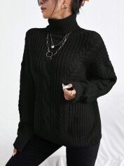 Акція на Светр жіночий SHEIN GD-00194004 L Чорний від Rozetka