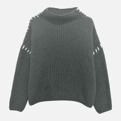 Акція на Светр жіночий SHEIN GD-00207460 L Темно-сірий від Rozetka
