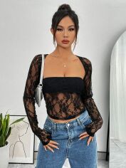 Акція на Топ жіночий SHEIN GD-00226387 3XL Чорний від Rozetka
