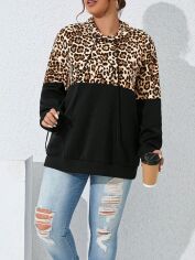 Акція на Худі жіноче SHEIN GD-00203065 1XL Чорне від Rozetka