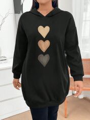 Акція на Худі жіноче SHEIN GD-00203075 2XL Чорне від Rozetka