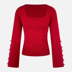 Акція на Джемпер жіночий SHEIN GD-00210338 L Бордовий від Rozetka