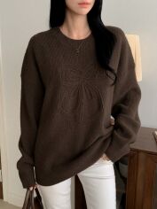 Акція на Джемпер жіночий SHEIN GD-00213568 M Коричневий від Rozetka