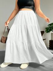 Акція на Спідниця жіноча SHEIN GD-00217573 0XL Біла від Rozetka