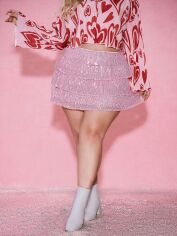 Акція на Спідниця жіноча SHEIN GD-00203533 2XL Рожева від Rozetka