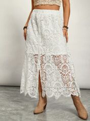 Акція на Спідниця жіноча SHEIN GD-00203498 2XL Біла від Rozetka