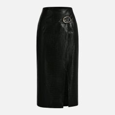 Акція на Спідниця зі штучної шкіри жіноча SHEIN GD-00207809 S Чорна від Rozetka