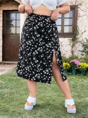 Акція на Спідниця жіноча SHEIN GD-00218066 3XL Чорна від Rozetka