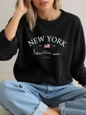 Акція на Світшот жіночий SHEIN GD-00226320 S Чорний від Rozetka